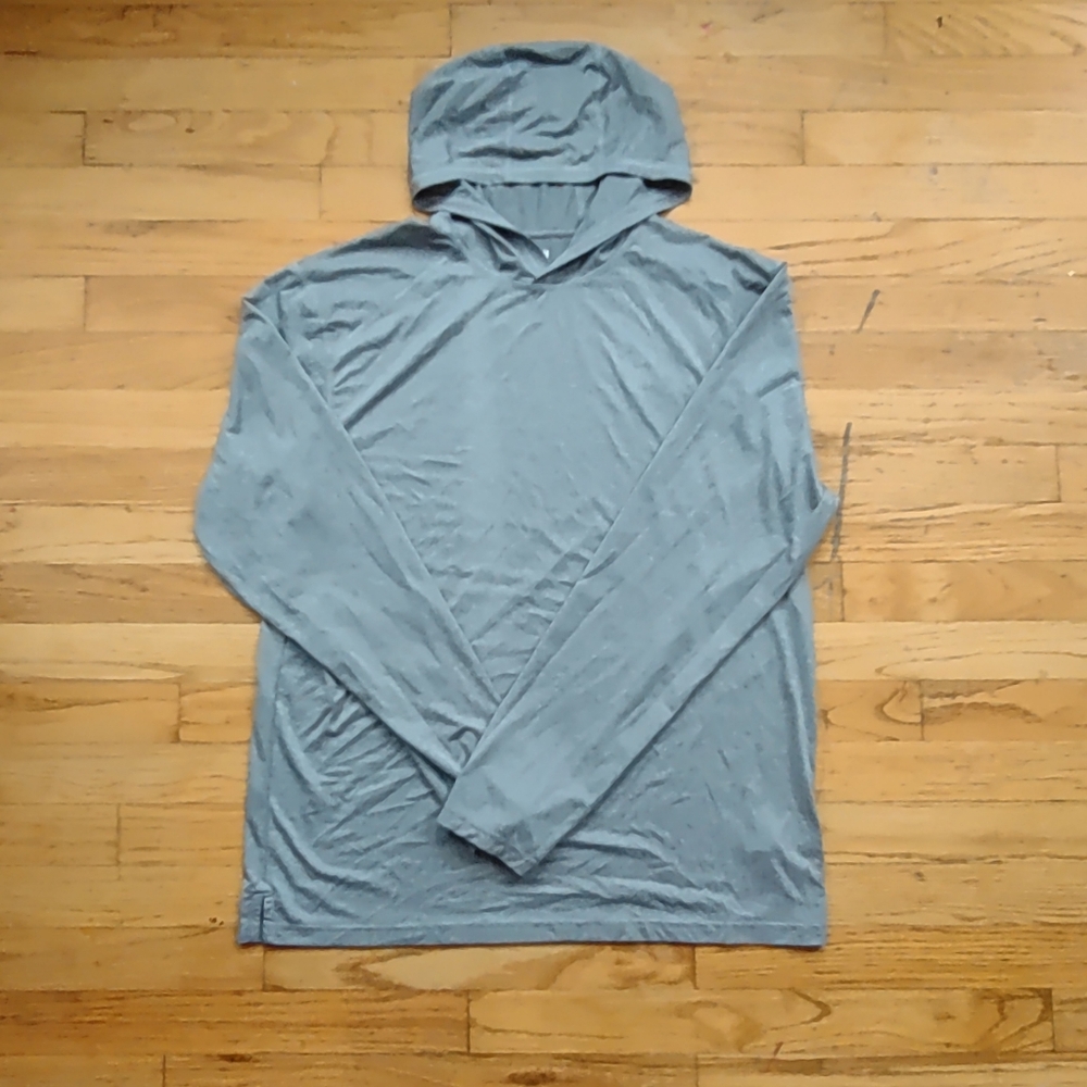 Alaskan Hardgear Shirt Mens M Gray Long Sleeve Hooded AKHG Tun-Dry Hoodie